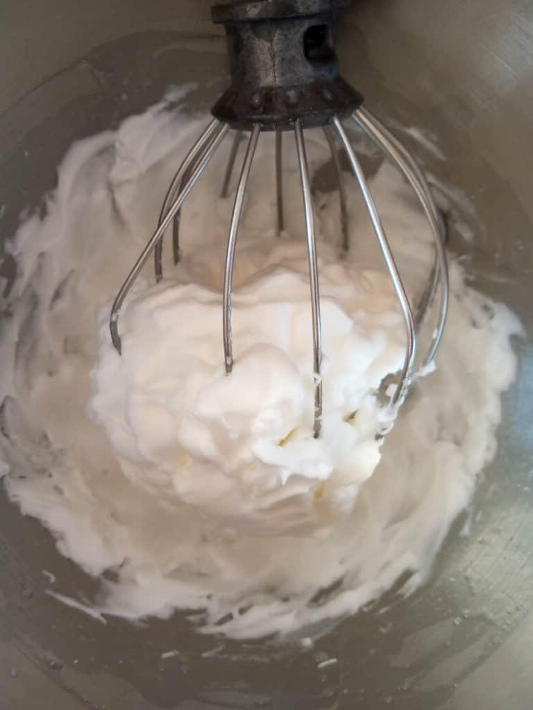 whipped egg whites.