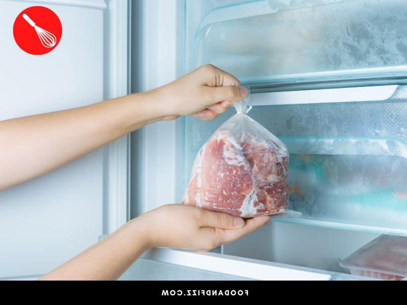 For longer storage, store the ground beef in the freezer.