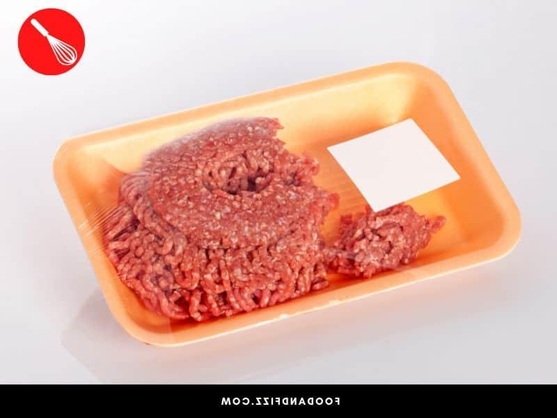 Ground beef should be properly wrapped either in the same package, or in a new, clean container.
