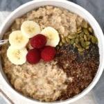 Soaked and fermented oatmeal for breakfast