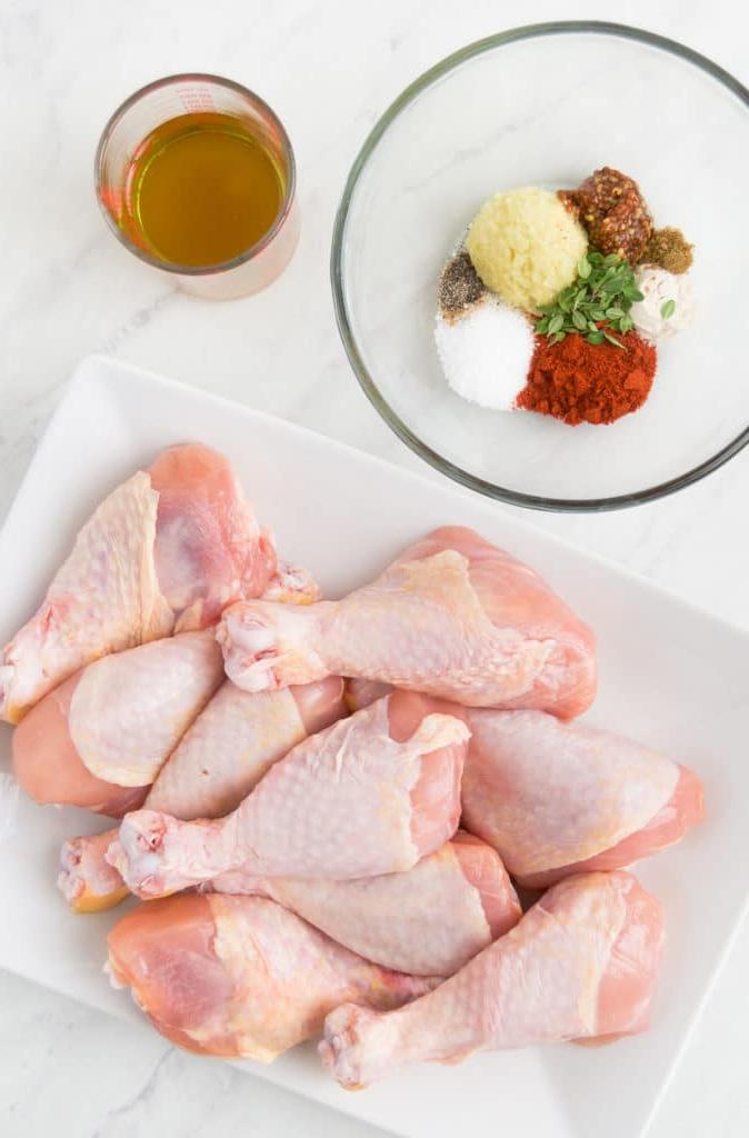 Ingredients for a Baked Chicken Legs recipe