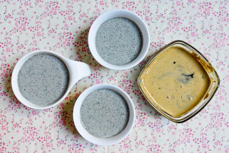 Black Sesame Panna Cotta with Muscovado Syrup