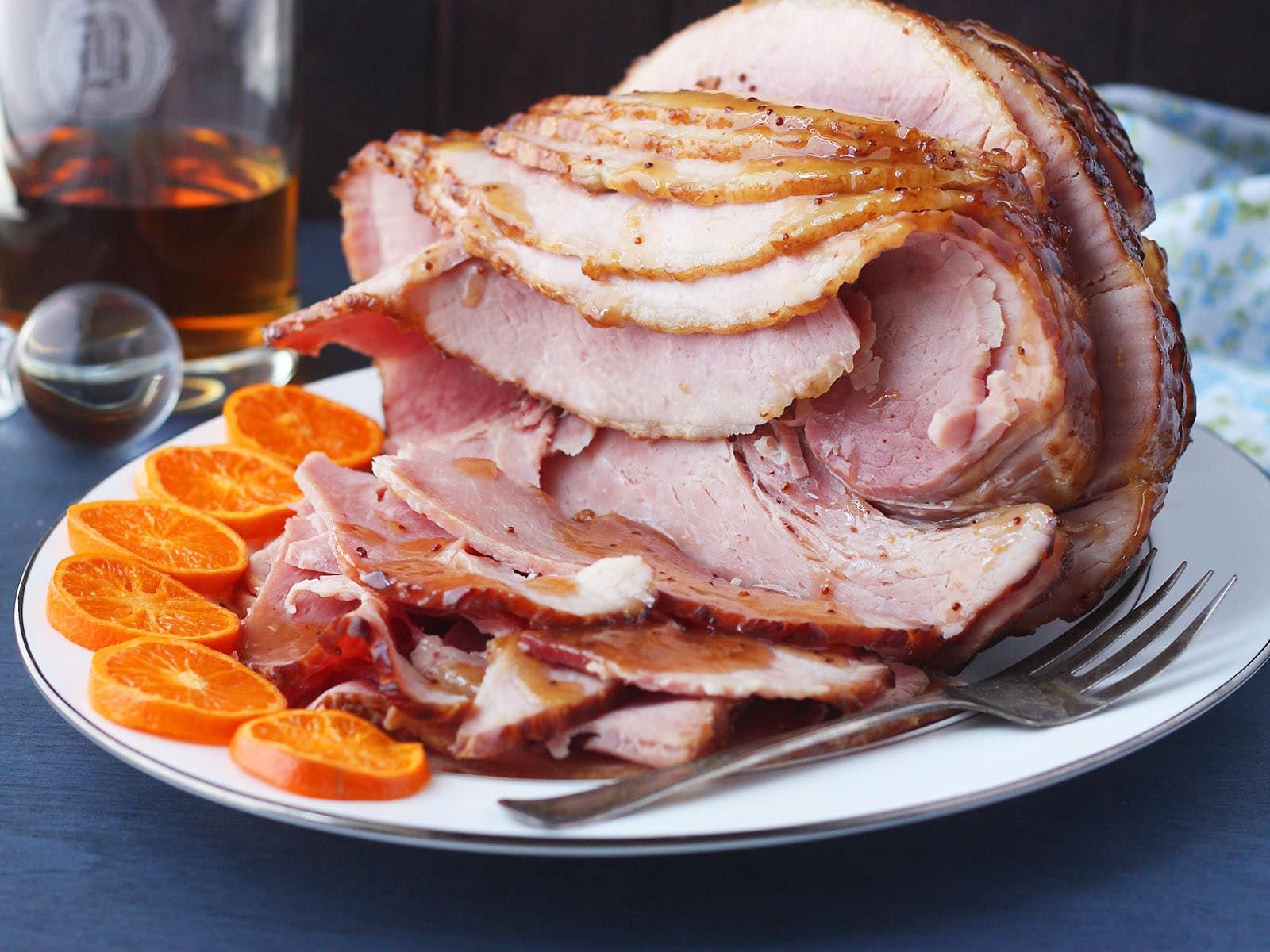 Pişirilmiş Bourbon Glazed Ham