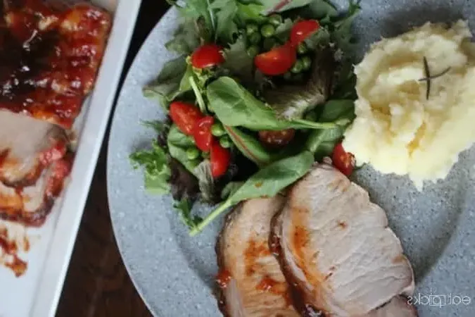 mexican pork roast plated